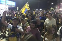FESTEJOS DE LA HINCHADA DE BOCA JUNIORS POR LA SÚPER LIGA