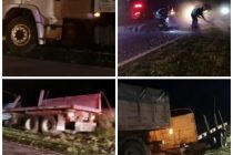 VUELCA UN CAMIÓN EN RUTA 41, ENTRE LOBOS Y NAVARRO