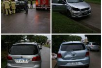 CUATRO AUTOMÓVILES INVOLUCRADOS EN UNA COLISIÓN EN GUEMEZ Y ECHAVE