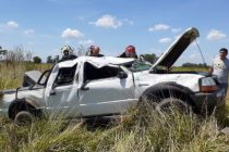 VOLCÓ UNA CAMIONETA EN RUTA 205