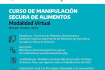 NUEVO CURSO VIRTUAL DE MANIPULACIÓN SEGURA DE ALIMENTOS