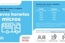 NUEVOS HORARIOS DE MICROS A LAGUNA DE LOBOS Y SALVADOR MARÍA