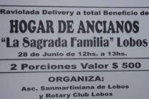 GRAN RAVIOLADA A BENEFICIO DEL HOGAR DE ANCIANOS -LA SAGRADA FAMILIA DE LOBOS-