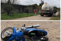 SE PRODUJO UNA COLISIÓN ENTRE UN CAMIÓN Y UNA MOTO