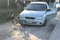 ACCIDENTE ENTRE UN AUTOMÓVIL Y UN CICLISTA