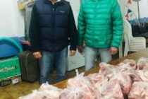 PRODUCTORES GANADEROS, POR MEDIO DE LA SOCIEDAD RURAL DE LOBOS, REALIZAN OTRA IMPORTANTE DONACIÓN DE CARNE