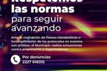 EL MUNICIPIO RECOMIENDA RESPETAR LAS NORMAS VIGENTES EN ESTAS FIESTAS, EVITE SANCIONES