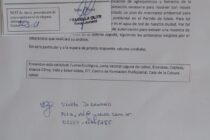 SOLICITAN AUTORIZACIONES PARA EXTRAER MUESTRAS DE AGUA EN LA ESCUELA 3 DE LAS CHACRAS