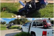 COLISIÓN ENTRE CAMIONETA Y AUTOMÓVIL EN RUTA 205 Y CALLE MITRE, 5 HERIDOS