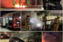 INCENDIO DE UN AUTOMÓVIL FRENTE AL CEMENTERIO