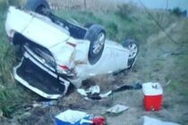 VUELCO DE UN AUTO EN CARBONI, SIN LESIONADOS