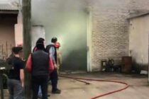 INCENDIO DE AUTOMÓVIL DENTRO DE UN TALLER