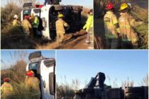 UN CAMIÓN VOLCÓ EN LA LOCALIDAD DE ZAPIOLA