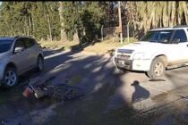 CICLISTA HERIDO AL CHOCAR CONTRA UNA CAMIONETA