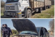 CHOQUE DE AUTO Y CAMION EN LA 41. UN HOMBRE CON PERDIDA DE CONOCIMIENTO