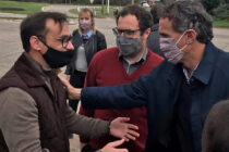 El Ministro Katopodis estuvo en Lobos y recorrió la ciudad con candidatos del PJ
