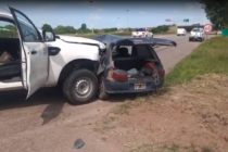 CHOQUE DE CAMIONETA Y AUTO CON UN LESIONADO LLEVADO AL HOSPITAL