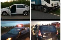 DOS CHOQUE SOBRE EL PUENTE A POCOS METROS, LESIONADOS LEVES