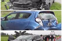 CHOQUE DE 3 AUTOS EN LA RUTA 205, NO HUBO LESIONADOS