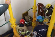 SIMULACRO CONJUNTO DE BOMBEROS Y OPERARIOS DE CAMUZZI