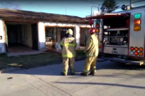 INCENDIO EN EL CIELORRASO DE UNA VIVIENDA