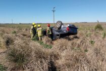 DESPISTE Y VUELCO DE UNA CAMIONETA EN LA RUTA 41