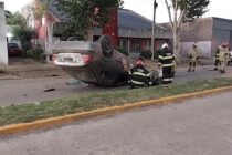 DOS VUELCOS, UNO EN LA RUTA Y EL OTRO EN LA YRIGOYEN, SIN LESIONES GRAVES