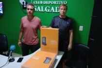 SALGADO PRESENTO LAS NUEVAS LUCES PARA LA CANCHA AUXILIAR DE FUTBOL