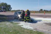 PRINCIPIO DE INCENDIO EN UN AUTO EN LA RUTA 205
