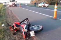 ROCE DE UNA MOTO Y UNA CAMIONETA EN LA RUTA 205, DOS LESIONADOS