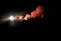 BOMBEROS: DOS DOTACIONES SOFOCARON EL INCENDIO DE UN AUTO EN LA RUTA 41