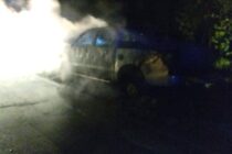 INCENDIO DE UNA CAMIONETA EN LA RUTA 41. EL CONDUCTOR ILESO