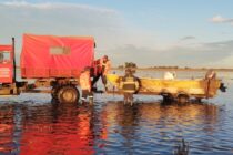 BOMBEROS DE LOBOS, CARBONI Y SALVADOR MARIA, RESCATARON ANIMALES EN CAMPOS INUNDADOS CERCA DEL SALADO
