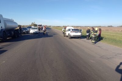ACCIDENTE EN LA RUTA 205 CON TRES LESIONADOS TRASLADADOS AL HOSPITAL