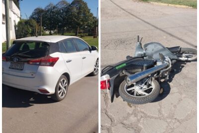CHOQUE DE AUTO Y MOTO EN CARDONER Y DEL BUONO