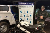 PERSONAL DEL CPR ENCONTRO UNA MOTO ROBADA, EN ZONA DE LA PORTEÑA