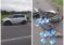 CHOQUE DE UNA MOTO Y UN AUTO EN LA RUTA 205, UN LESIONADO
