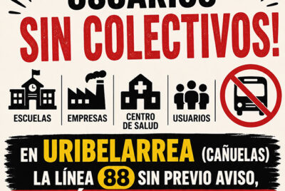 LA LINEA 88 SUSPENDIO SERVICIOS PERJUDICANDO A ESTUDIANTES Y TRABAJADORES