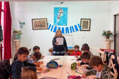 CUARTA MERIENDA LITERARIA INFANTIL EN LA BIBLIOTECA CAPPONI, CON LA TEMATICA DEL MUNDIAL