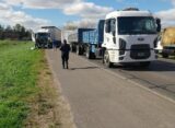 DOS LESIONADOS TRAS CHOQUE EN CADENA DE TRES CAMIONES EN LA 205