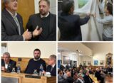 CUADROS DE PROCERES Y DISERTACION SOBRE SAN MARTIN Y LA MASONERIA, EN EL CONCEJO DELIBERANTE