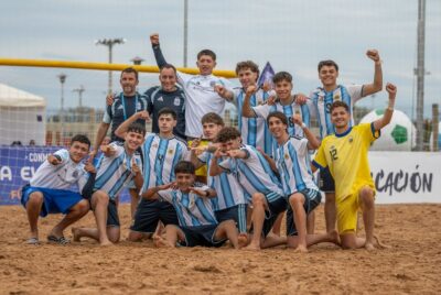 LA SUB-20 ARGENTINA DE FUTBOL PLAYA, CON EL LOBENSE LUCA RUSCONI, GANO TODOS LOS PARTIDOS EN LA LIGA EVOLUCION DE CONMEBOL 2026
